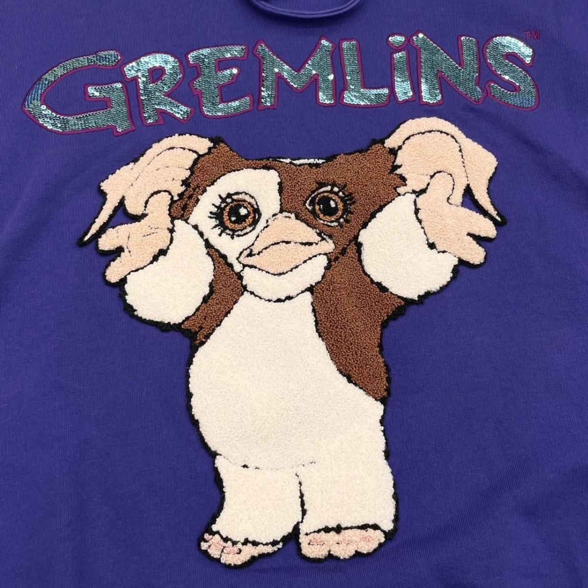 Gucci Hoodie Gremlin Gizmo Sweatshirt Cotton Sequin Logo Purple Yellow M — view 7