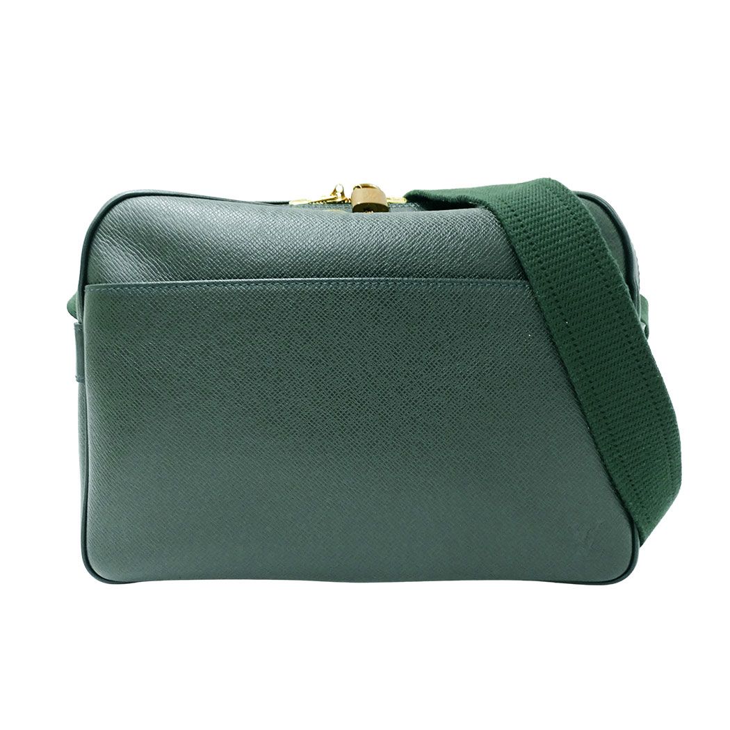Louis Vuitton Shoulder Bag Taiga Reporter PM Epi Green Simple Daily