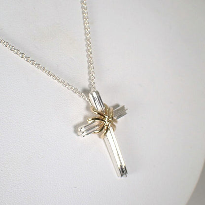 Tiffany & Co 925/750 Signature Cross Necklace — view 3