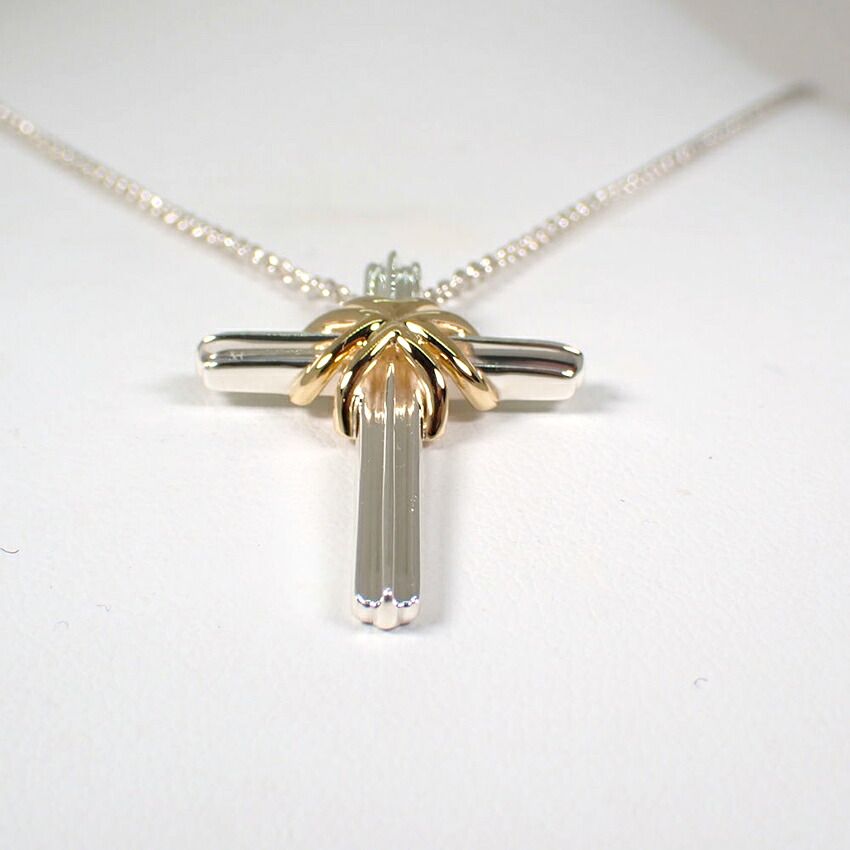 Tiffany & Co 925/750 Signature Cross Necklace — view 4