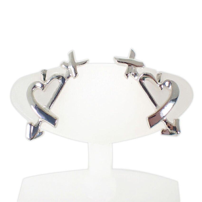 Tiffany & Co 925 Loving Heart & Arrow Kiss Earrings