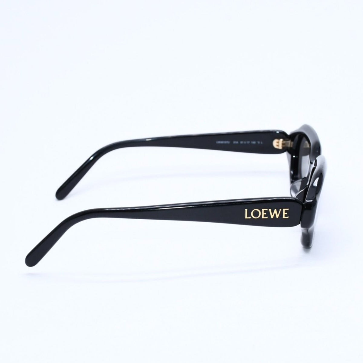 Loewe Rectangular Slim Sunglasses 17 140 Black Gray Eyewear Gold — view 5