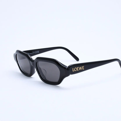 Loewe Rectangular Slim Sunglasses 17 140 Black Gray Eyewear Gold — view 3
