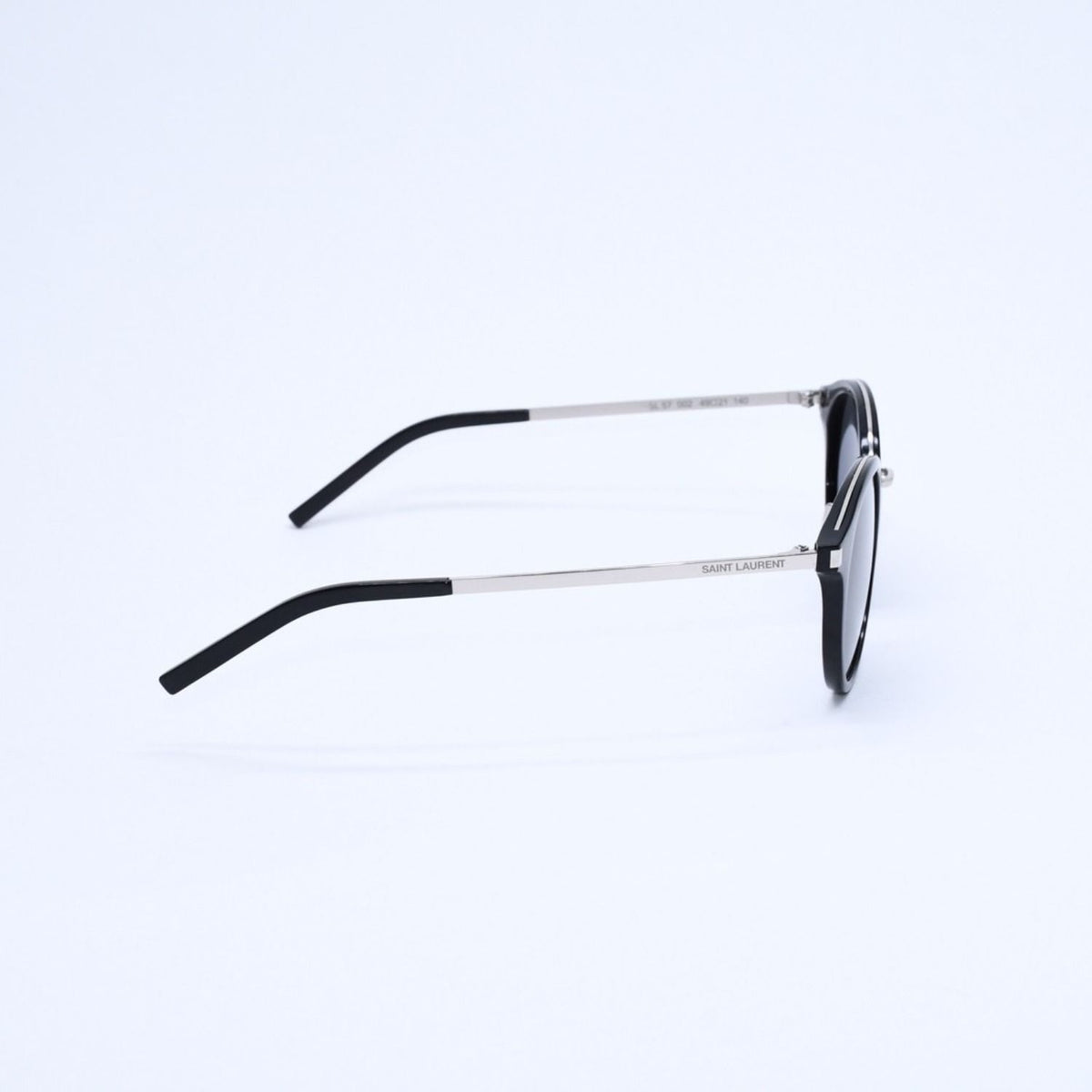 Saint Laurent Boston Shape Sunglasses SL 57 Black Eyewear Silver — view 5