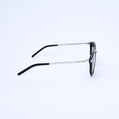 Saint Laurent Boston Shape Sunglasses SL 57 Black Eyewear Silver — view 5