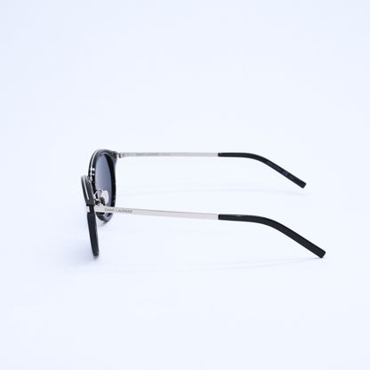 Saint Laurent Boston Shape Sunglasses SL 57 Black Eyewear Silver — view 6