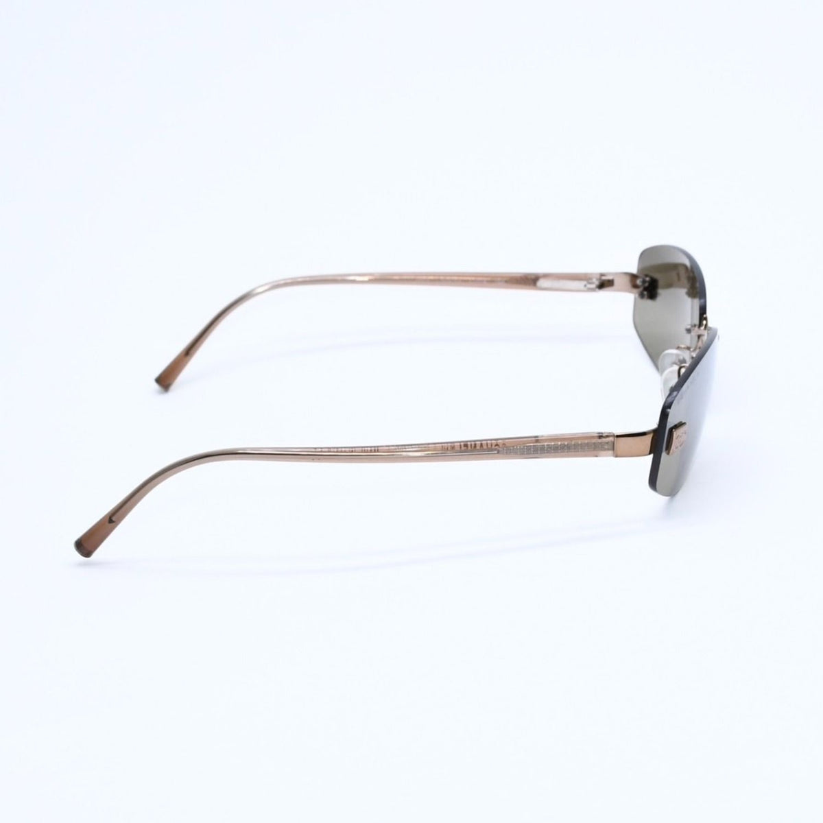 Chanel Rimless Sunglasses 18 Brown Acetate CC Logo Gold Eyewear — view 4
