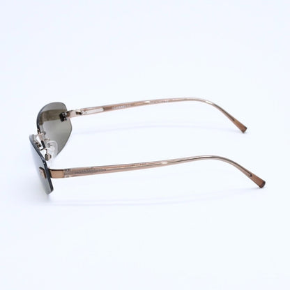 Chanel Rimless Sunglasses 18 Brown Acetate CC Logo Gold Eyewear — view 5