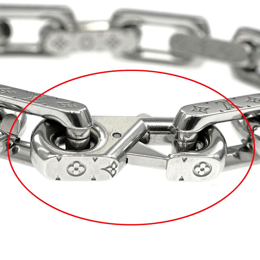 Louis Vuitton Bracelet Monogram Chain Silver — view 5