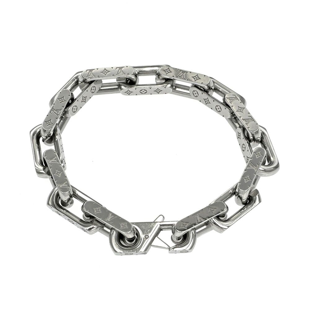 Louis Vuitton Bracelet Monogram Chain Silver