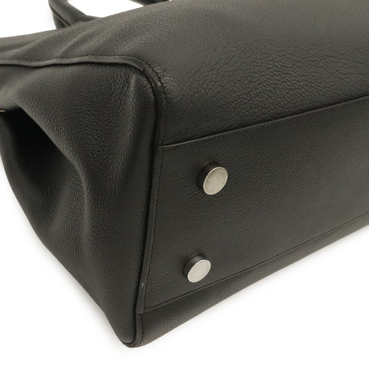 Saint Laurent Paris YSL Cabas Rive Gauche 2-Way Shoulder Bag Leather Black — view 3