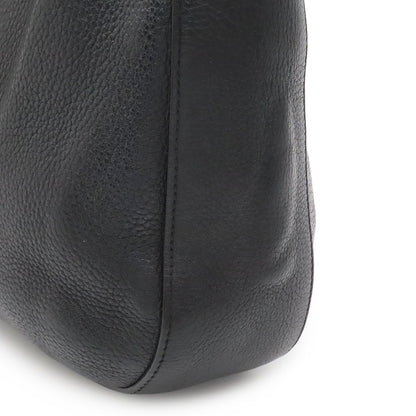 Prada Shoulder Bag Striped Crossbody Leather Nero Black Gold — view 8