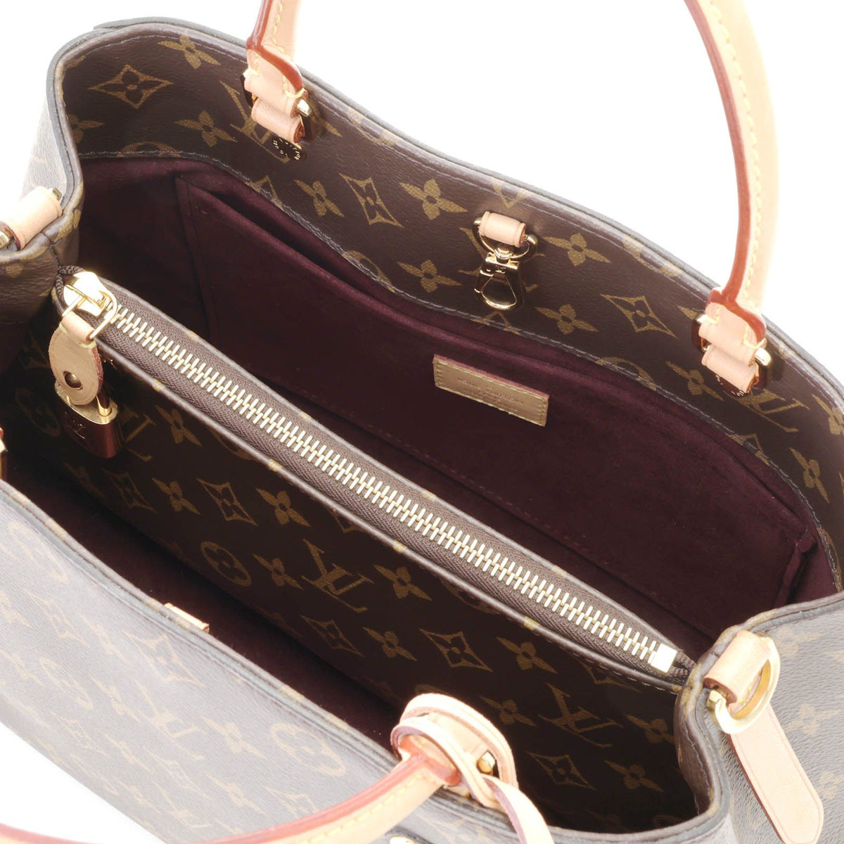 Louis Vuitton Montaigne MM Monogram Handbag Canvas Brown — view 5