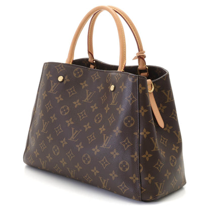 Louis Vuitton Montaigne MM Monogram Handbag Canvas Brown — view 2