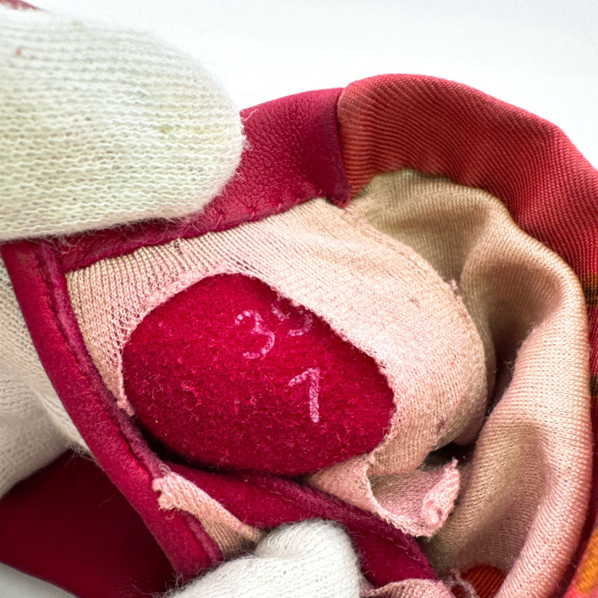 Hermes Lambskin Leather Gloves 7 Red Bordeaux Winter — view 7