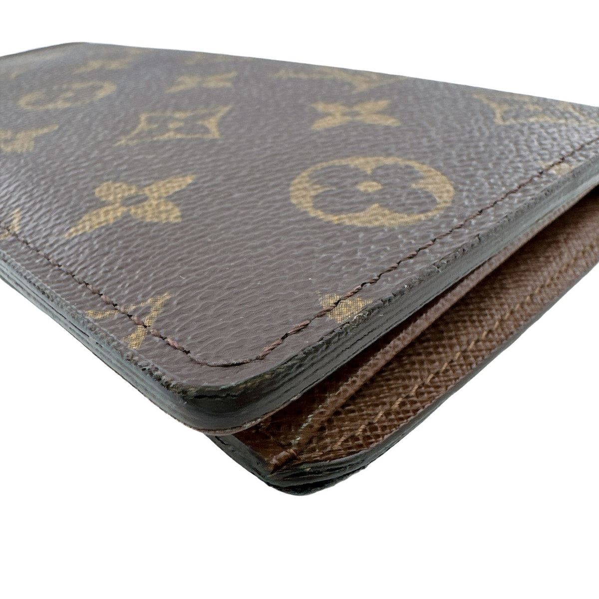 Louis Vuitton Portefeuille Brazza Monogram Leather Brown Wallet Bifold — view 3