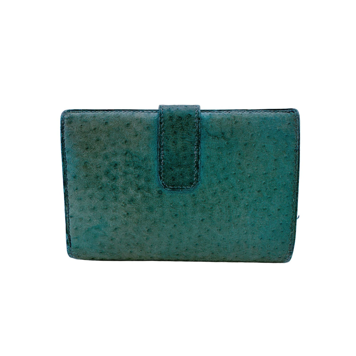 Hermes Jura Exotic Leather Bifold Wallet Compact Mini Green Viton