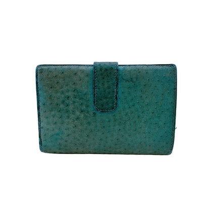 Hermes Jura Exotic Leather Bifold Wallet Compact Mini Green Viton