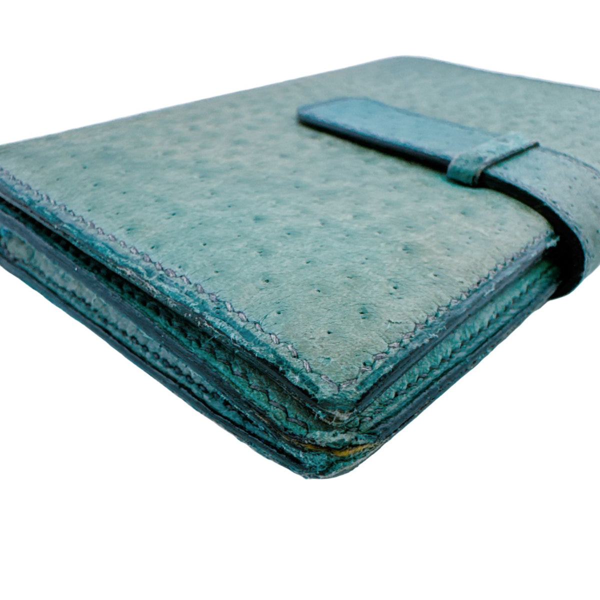 Hermes Jura Exotic Leather Bifold Wallet Compact Mini Green Viton — view 2