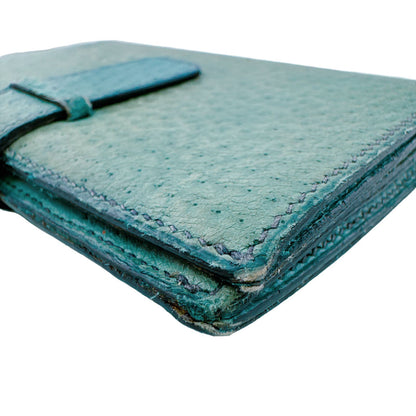 Hermes Jura Exotic Leather Bifold Wallet Compact Mini Green Viton — view 5