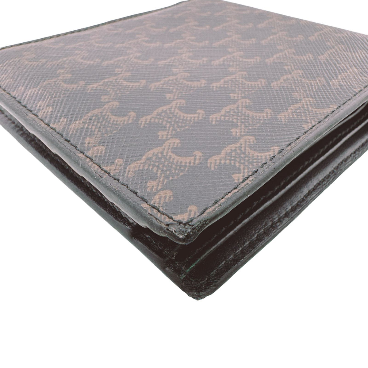 Celine Triomphe Compact Wallet Bifold Leather Brown Mini — view 2