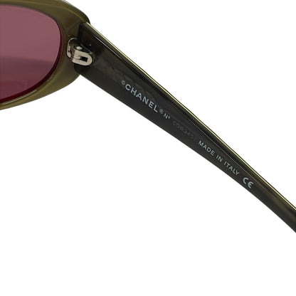 Chanel Sunglasses Dark Navy Bordeaux CC Logo Gold Quilted Eyewear — view 4
