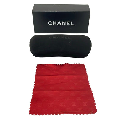 Chanel Sunglasses Dark Navy Bordeaux CC Logo Gold Quilted Eyewear — view 6