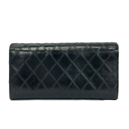 Chanel Wallet Bicolor Black CC Logo Silver Lambskin — view 2