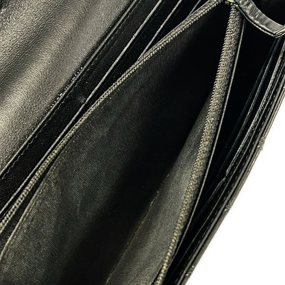 Chanel Wallet Bicolor Black CC Logo Silver Lambskin — view 4
