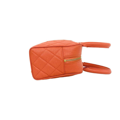 Chanel Quilted CC Logo Caviar Leather Mini Boston Bag Pink — view 6