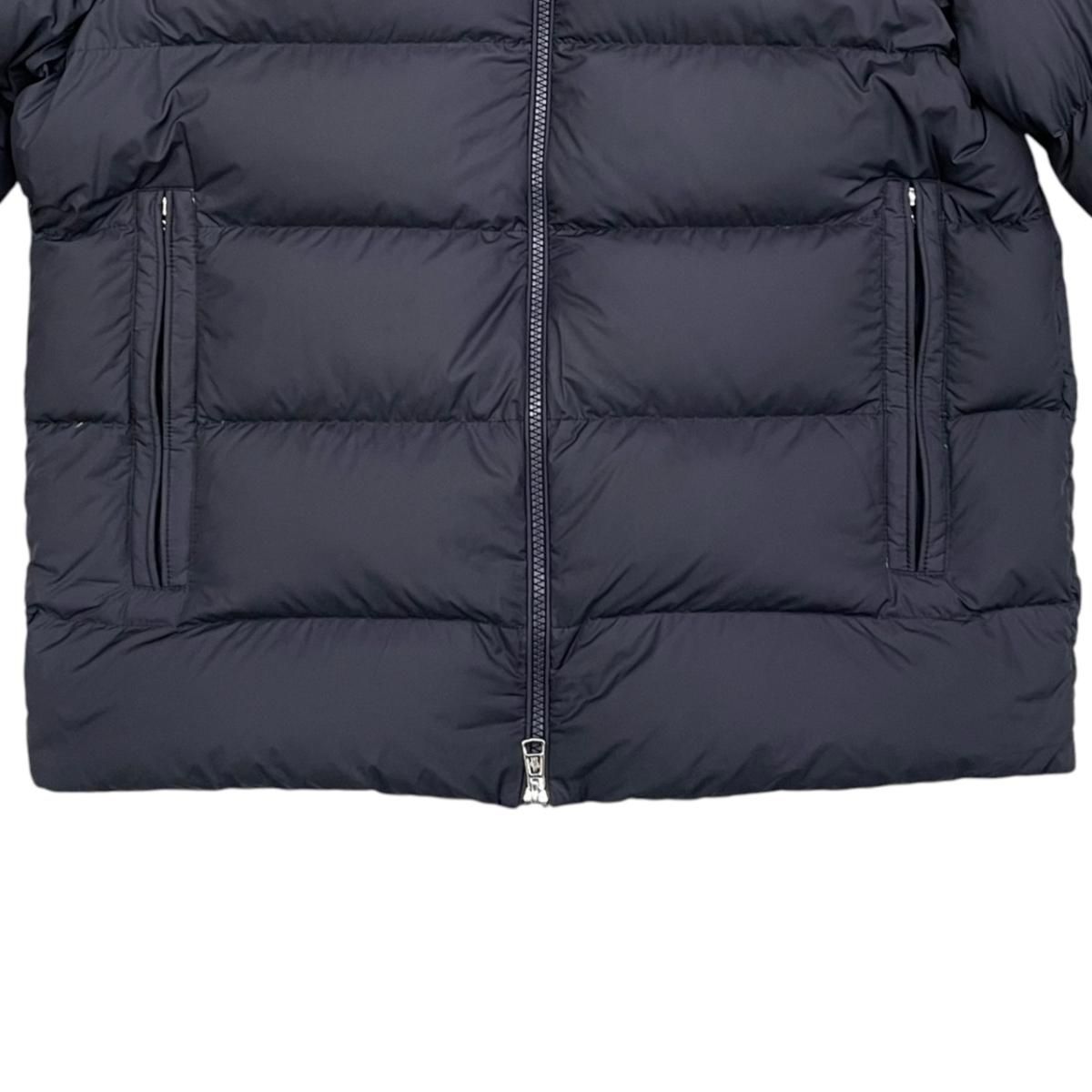 Moncler Down Jacket Solayan Polyester Tricolor Line Navy 3 — view 4