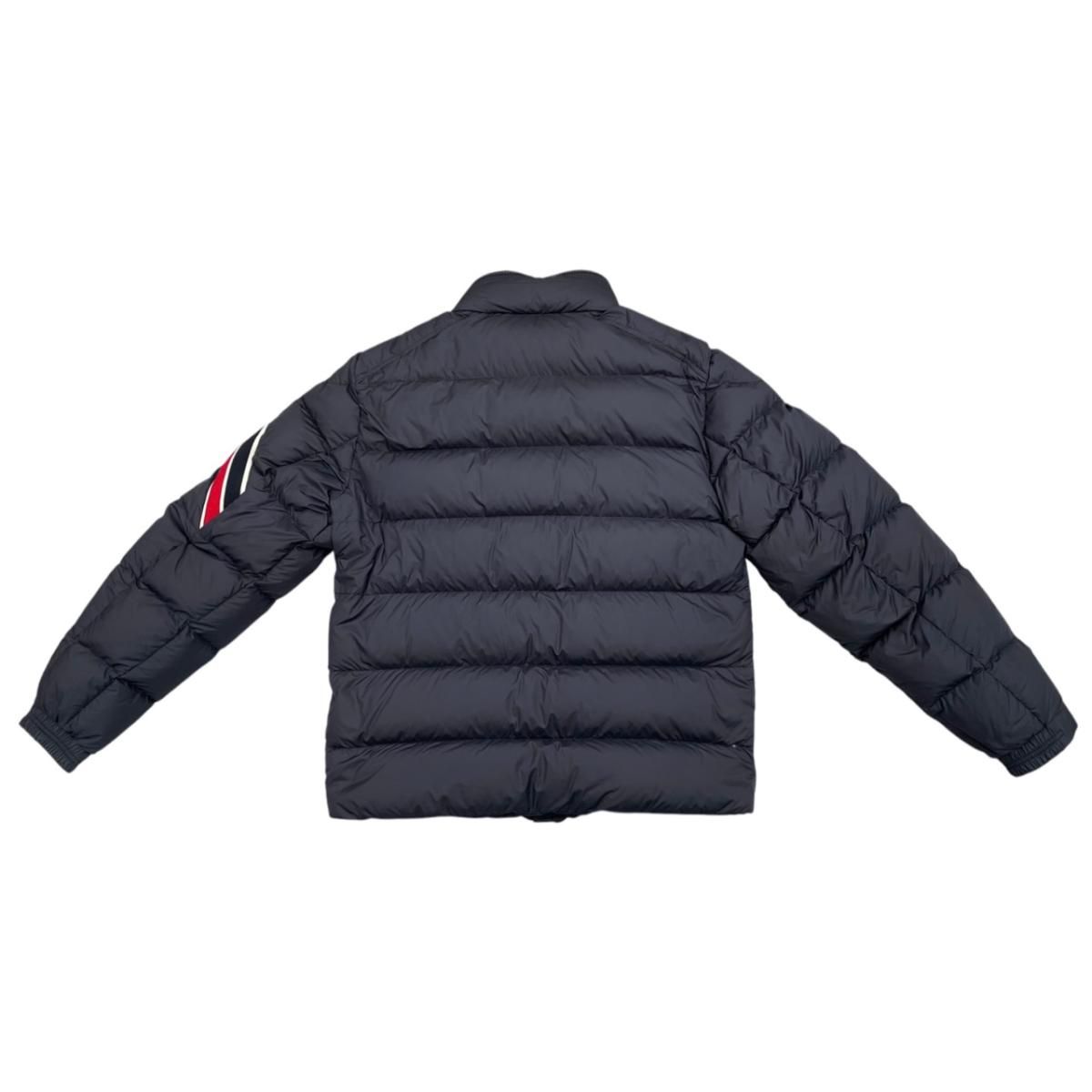 Moncler Down Jacket Solayan Polyester Tricolor Line Navy 3 — view 2