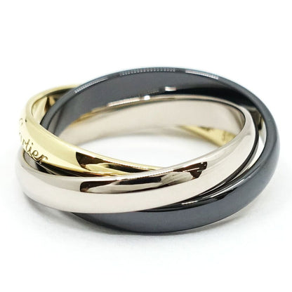 Cartier 18k Yellow Gold WG Trinity Ring Ceramic — view 2