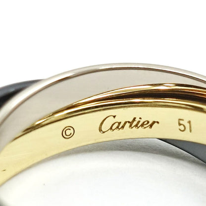 Cartier 18k Yellow Gold WG Trinity Ring Ceramic — view 5