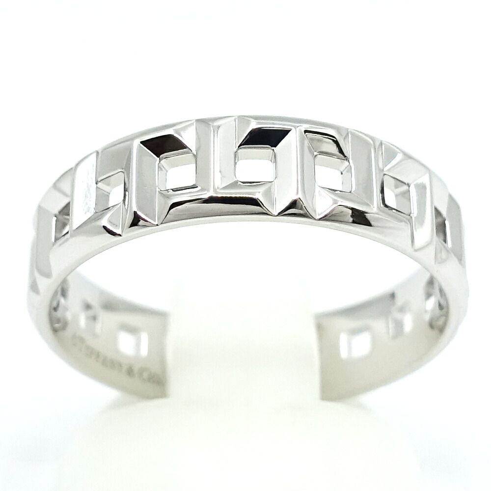 Tiffany & Co 18k White Gold T True Wide Ring — view 4