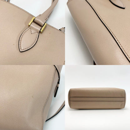 Prada Saffiano 2-Way Bag Beige with Trap — view 7