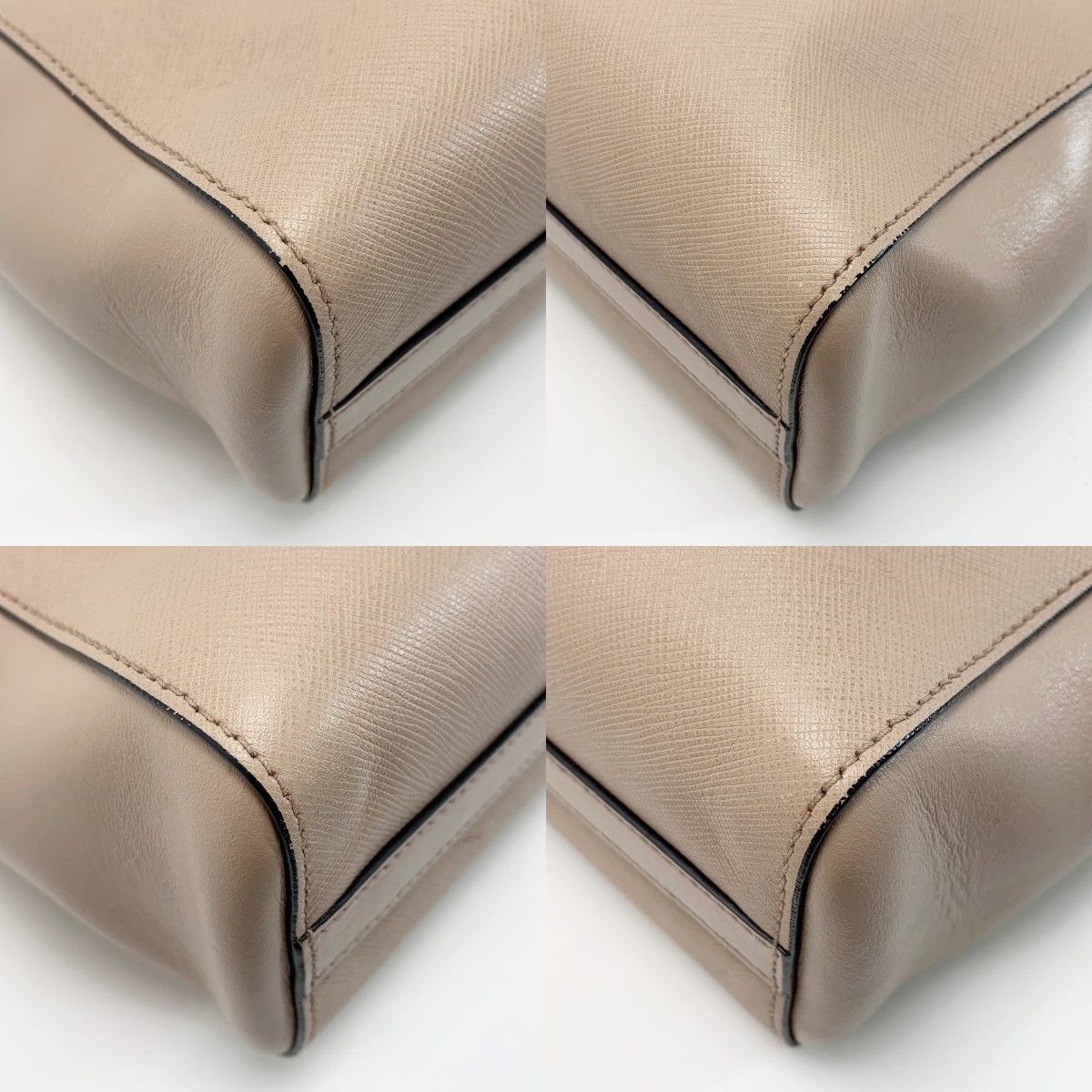 Prada Saffiano 2-Way Bag Beige with Trap — view 5