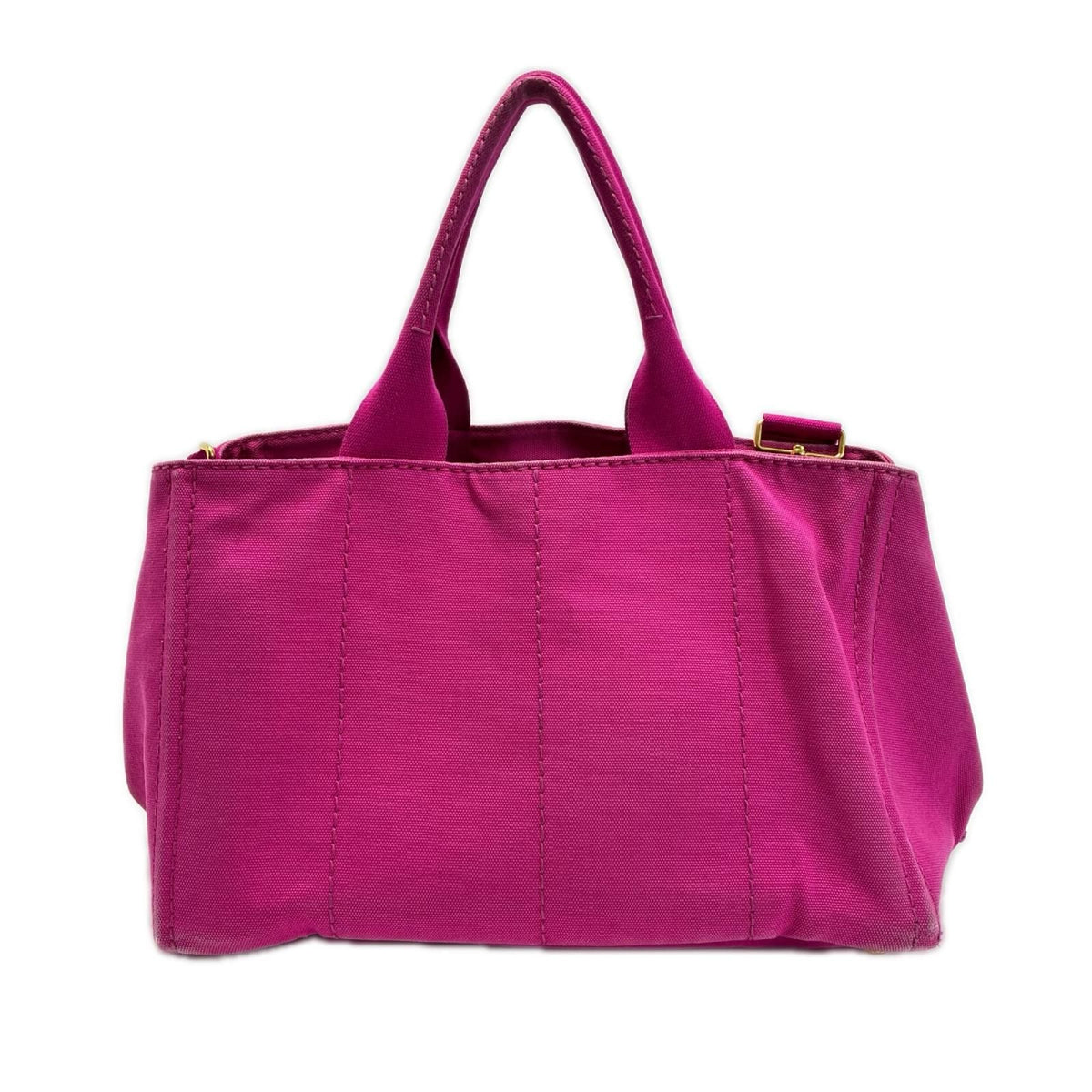 Prada Canapa Shocking Pink Shoulder Bag Tote Canvas — view 4