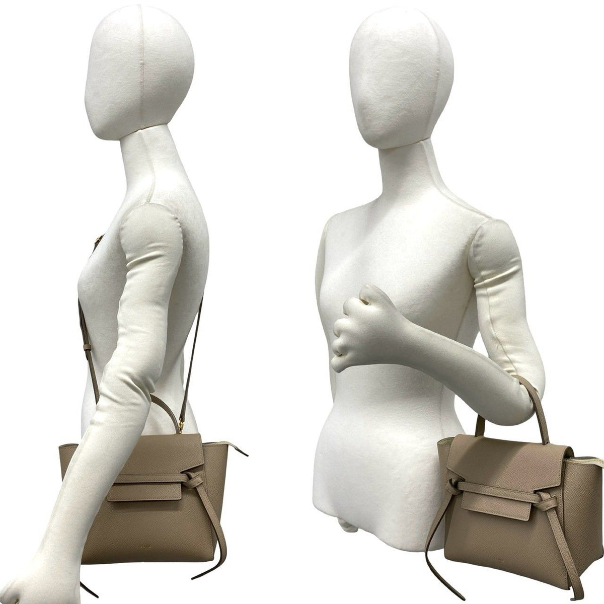 Celine Belt Bag Nano Leather 2-Way Mini Tote Beige — view 2