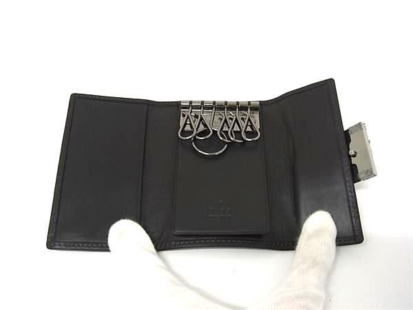 Gucci Key Case Dark Brown GG Canvas Leather Key Holder — view 3