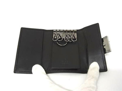 Gucci Key Case Dark Brown GG Canvas Leather Key Holder — view 3