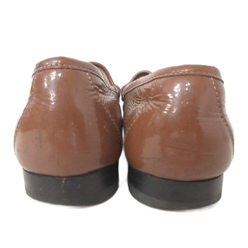 Gucci Loafers Leather Shoes Horsebit Glossy Brown — view 4