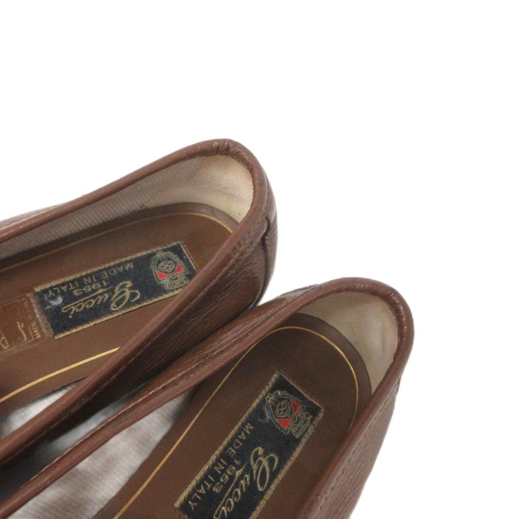 Gucci Loafers Leather Shoes Horsebit Glossy Brown — view 6