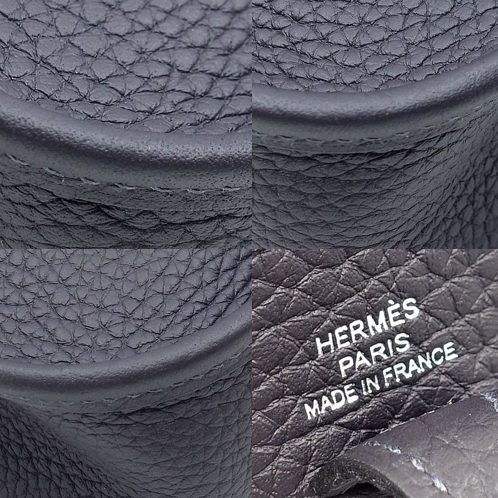 Hermes Bag Evelyne TPM Amazon Canvas Silver Taurillon Clemence Bag — view 8