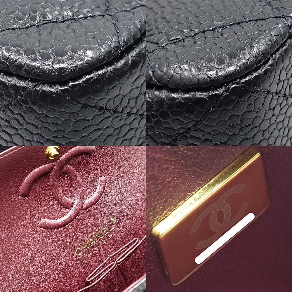 Chanel Bag Quilted 23 Caviar Leather Double Flap CC Logo — view 7