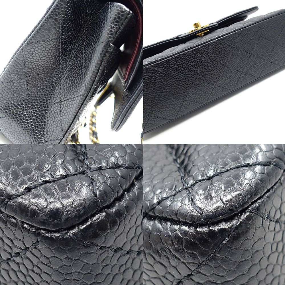 Chanel Bag Quilted 23 Caviar Leather Double Flap CC Logo — view 6