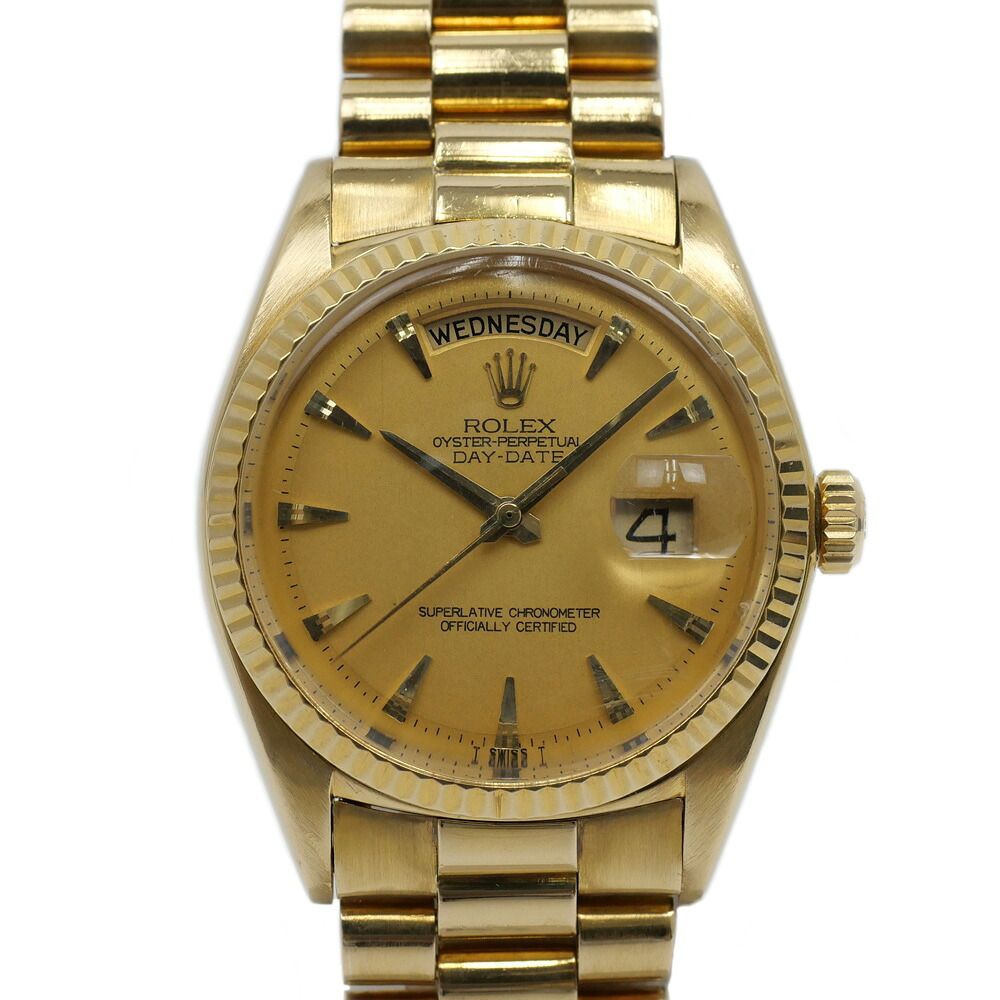 Rolex Day Date 81 Champagne Dial YG Vintage Automatic Watch OH Completed