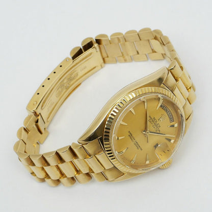 Rolex Day Date 81 Champagne Dial YG Vintage Automatic Watch OH Completed — view 2