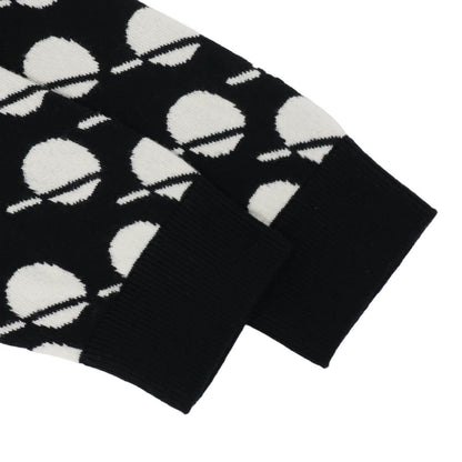 Chanel Logo Dot Cashmere Knit Sweater Black White 38 — view 5