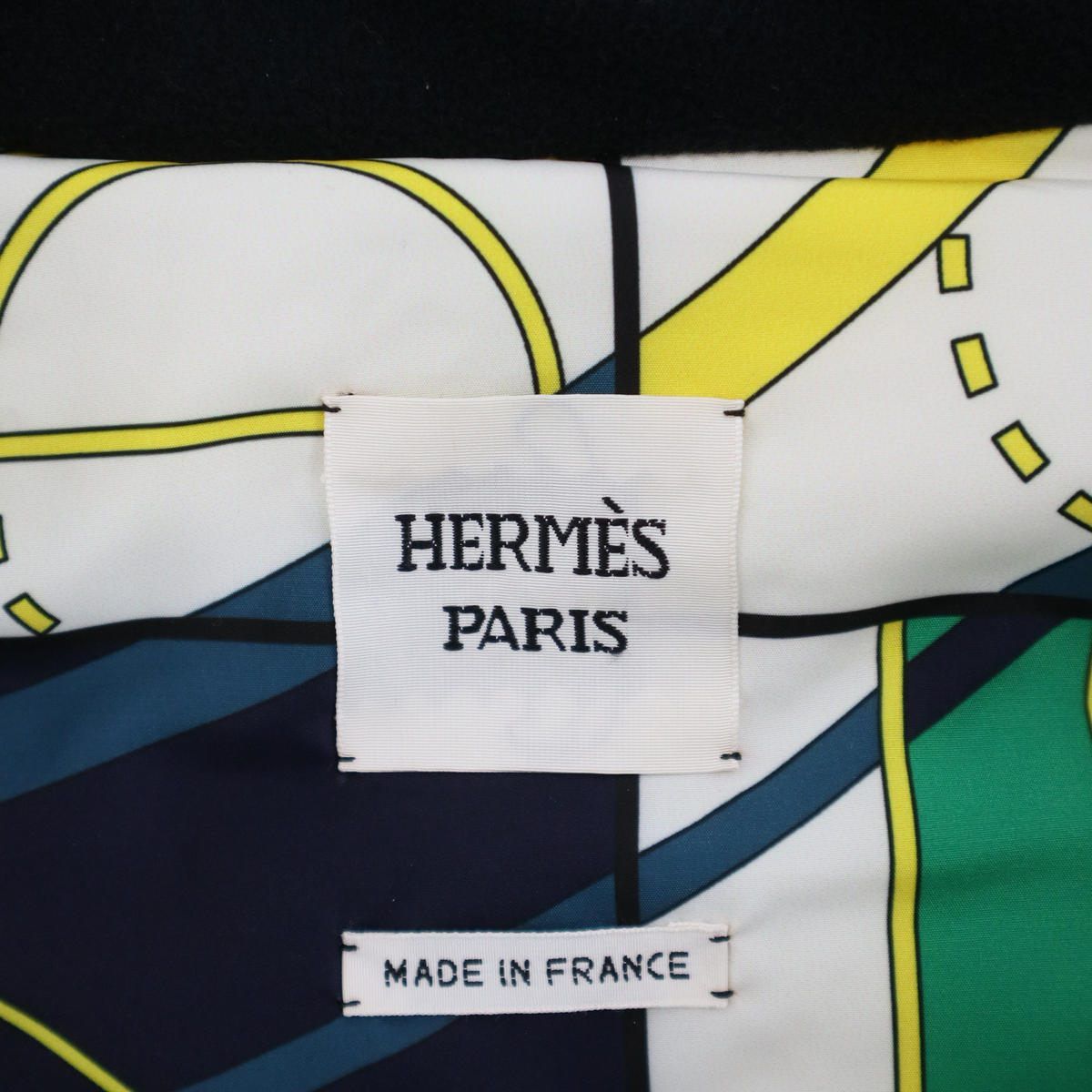 Hermes Geometric Leather Trim Down Vest Mix 42 — view 3